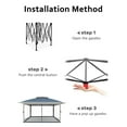 thumbnail image 2 of Luku 13x13FT Pop Up Gazebo, Canopy Tent with Mosquito Netting - Outdoor Gazebo for Backyard & Patio Furniture - Pop Up Tent with Wheeled STO-N-Go Cover Bag, 2 of 9