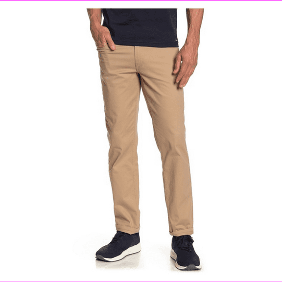 Michael Kors Parker Stretch Twill Grant Classic Fit Pants Khaki Size 36