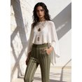 thumbnail image 5 of LMLYSoH Women's Summer Knit Poncho Solid Color Boat Neck Loose Fit Draped Bat Sleeve Pullover Trendy Tops Streetwear, 5 of 9