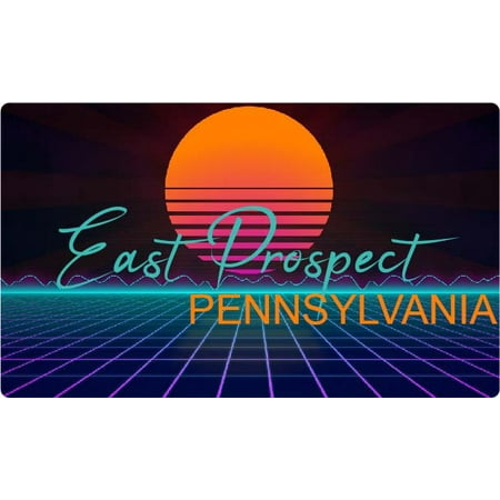 

East Prospect Pennsylvania 4 X 2.25-Inch Fridge Magnet Retro Neon Design