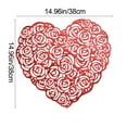 thumbnail image 3 of chaungfeng Valentine's Day Rose Heart Placemats, 15"x15" Valentines Decorations Placemat Non-Slip Decorative Table Setting Table Mats for Wedding Dining Party Home Kitchen (Red), 3 of 7
