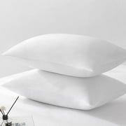 Debonair 1800 Count Double Brushed Microfiber Envelope Pillowcases Set of 2(Standard 20 X 25, White)