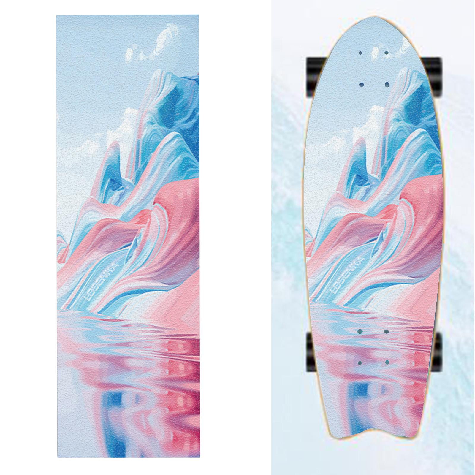 Miulika 2x Grip Tape for Skateboards And Longboards , Multicolor Mountain