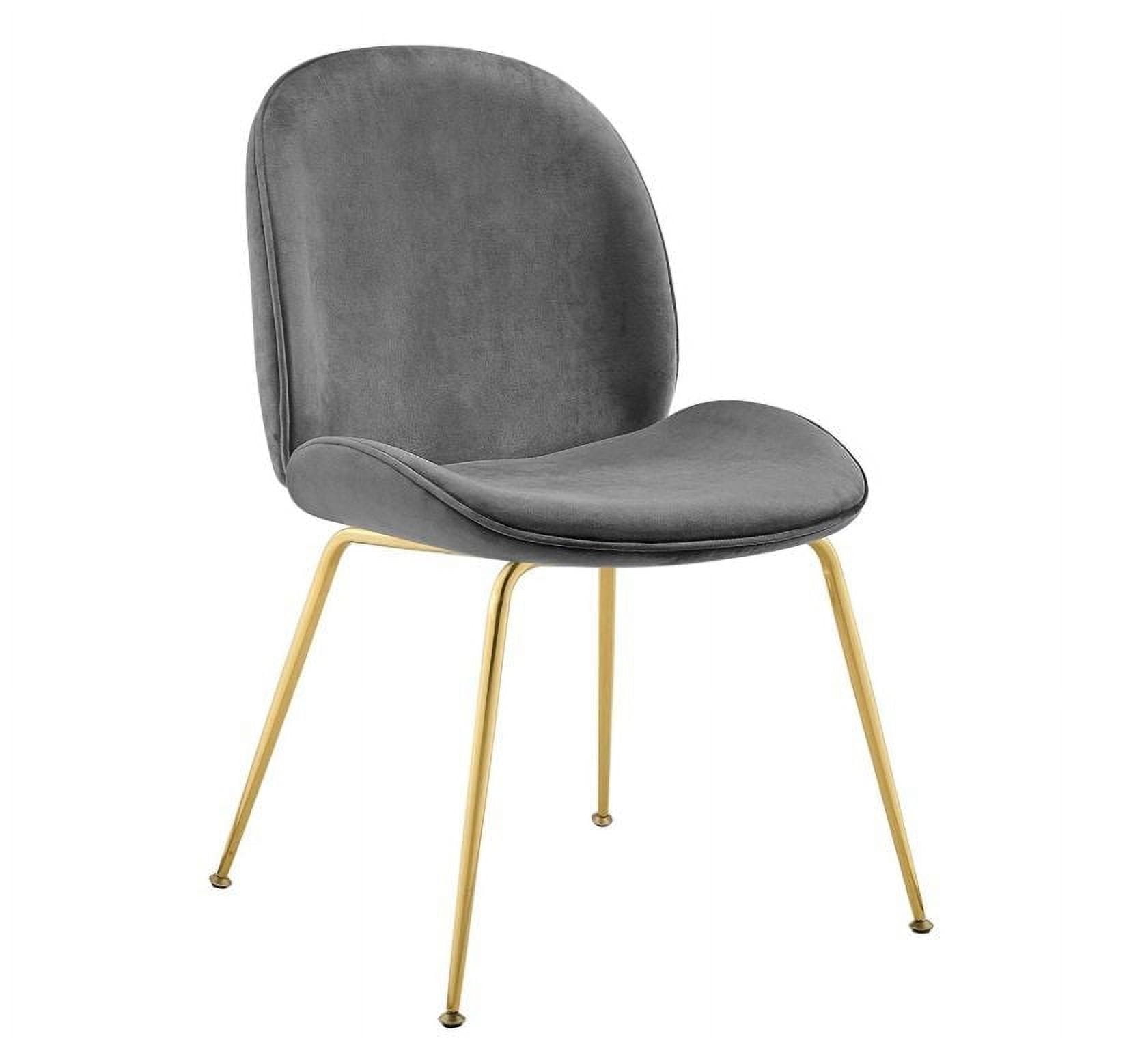 Take Me Home Green Velvet Dining Chair – Set of 4 with Plush Thick Seats, Luxurious Velvet Upholstery, and Shiny Gold Legs for Elegant Dining Spaces
