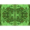 thumbnail image 1 of Ahgly Company Machine Washable Indoor Rectangle Transitional Green Area Rugs, 3' x 5', 1 of 7