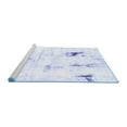 thumbnail image 2 of Ahgly Company Machine Washable Indoor Square Abstract Blue Modern Area Rugs, 5' Square, 2 of 4