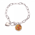 thumbnail image 1 of Pulsera de cadena de corazón Unbranded Pizza Italia Tomate Pimientos, 1 of 3
