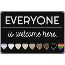 Vintage Painting Tin Sign Everyone is Welcome Here Cute Sign Great Metal Tin Sign 12x8 inch