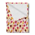 thumbnail image 2 of Ice Cream Soft Flannel Fleece Throw Blanket, Taste of Summer Theme Chocolate and Fruity Flavor Cherries Circle Sprinkles, Cozy Plush for Indoor and Outdoor Use, 70" x 90", Multicolor, by Ambesonne, 2 of 5
