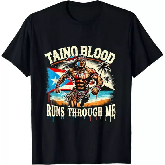 Taino Blood Runs Through Me Indigenous Caribbean Culture Tee T-Shirt Unisex S-5XL Hot Trending Shirt, Vintage Birthday Gift
