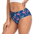thumbnail image 2 of Balery Plants And Flamingos Ropa Interior de Algodón para Mujer con Dibujo – Braguitas Cómodas y Elásticas, Estilo Clásico-4X-Large, 2 of 6