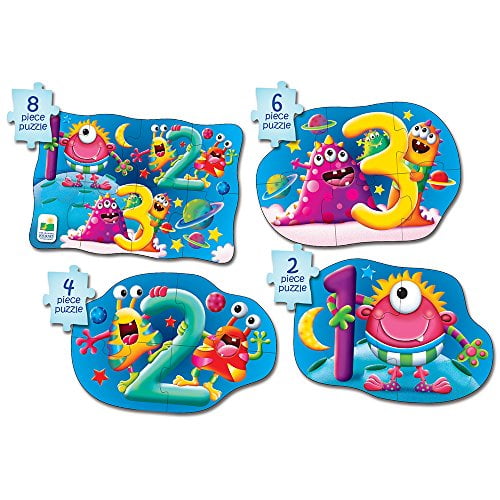 The Learning Journey Mon Premier Casse-Tête 4-en-Boîte - 123 - Jouets Éducatifs STEM pour Tout-Petits & Cadeaux pour Garçons & Filles de 2 Ans et Plus - Casse-Tête Primé, Multi