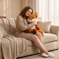 thumbnail image 4 of Cozy White Bear Plush Throw Pillow Soft Cuddly Companion Animal for Home Decor and Sleeping Support for All Ages, 14 Inch, 4 of 6