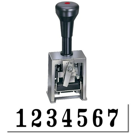 Numbering Machine 7 Wheels - 7 Wheel Numbering Stamp Machine Model 318 (Black Ink)