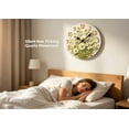 thumbnail image 4 of VOCOO 10" Wooden Daisy Faux 3D Wall Clock, Silent Non-Ticking Quartz Movement, Rustic Farmhouse Decorative Clock for Living Room Bedroom Kitchen Office, Easy to Install, Battery Operated, 4 of 10