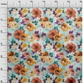 thumbnail image 3 of oneOone Cotton Cambric Orange Fabric Florals Fabric For Sewing Printed Craft Fabric By The Yard 56 Inch Wide-FA, 3 of 5