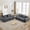 Gray, variant on KIGOTY Modular Sectional Sofa,Modular Cloud Couch Sofa with Deep Seat and Detachable Pillow for Living Room,5 Piece),White