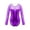 Purple, variant on TiaoBug Kids Girls Shiny Metallic Mesh Patchwork Ballet Dance Leotard Long Sleeve Gymnastics Training Jumpsuit Dancewear Purple 6