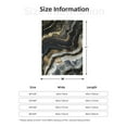 thumbnail image 2 of Marble Pattern Black Gold Lightweight Plush Fuzzy Cozy Soft Blankets 60"X50", 2 of 5