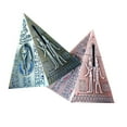 thumbnail image 4 of 6Pack Metal Pyramid Bank Golden Color Desk Decoration For Home And Office Use, 4 of 8