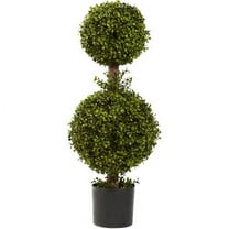 Nearly Natural 35" Double Boxwood Topiary