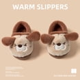 thumbnail image 2 of XIMIN Toddler Boys Girls Cute Slippers Panda Fluffy Fuzzy Slippers Non-Skid Cartoon Shoes Animal Plush Indoor House Slip-on Shoes Winter Warm House Slipper, 2 of 9