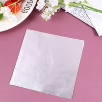 WHAMVOX 300PCS Tin Foil Food Grade Wrapping Paper Delicate Aluminium Foil Paper for Tea Candy Silver Smooth Style