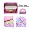 thumbnail image 5 of Heart Dot Print Polyester Backpack , Large Capacity Lightweight Casual Daypack with Breathable Padded Shoulder Straps, Multi-Pocket Storage Bag for Daily Commuting & Travel, 5 of 9