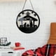 thumbnail image 4 of Three-dimensional Christmas House Wooden Pendant Holiday Party Porch Decoration Mirror Ornament, 4 of 9