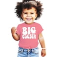 thumbnail image 4 of Big Cousin Retro T-Shirts for Toddler & Youth Kids White on Mauve Shirt 12 Months, 4 of 5