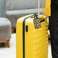 thumbnail image 7 of WIRESTER Rectangle PU Leather Luggage Tags for Travel Suitcase Baggage 4.05 x 2.83 inches - Leopard Pattern, 7 of 7