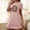 Pink, variant on Cxenplz Womens Halloween Nightgown Casual Summer Fall Crewneck Short Sleeve T Shirt Deess Soft Loose Print Tunic Shirt Pajamas Sleepwear on Clearance