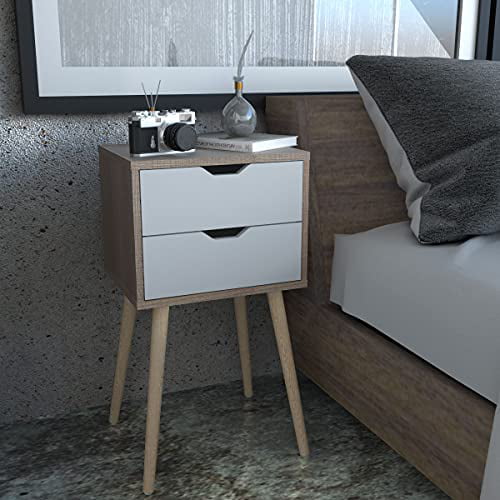Details about   Nightstand  End Table Bedroom Side Stand Accent Modern Storage Drawers  Black 