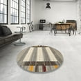 thumbnail image 4 of Ahgly Company Machine Washable Indoor Rectangle Contemporary Army Brown Area Rugs, 8' x 12', 4 of 7