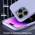 thumbnail image 5 of Magnetic Case Compatible for iPhone 14 Pro Max Case [Compatible with MagSafe] [+Screen Protector] Liquid Silicone Gel Rubber Full Body Protective Cover Case 6.7 Inch-Pastel Lilac, 5 of 14