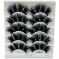 thumbnail image 1 of Xihbxyly Liquidación de verano 5 pares, pestañas postizas naturales, maquillaje, pestañas postizas gruesas y colores naturales negro, 1 of 2