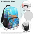 thumbnail image 7 of Pzuqiu Sea Turtle Print Backpack for Kids Ages 6-18 Elementary to High School Students 17 Inch Large Capacity Lightweight Schoolbag with Adjustable Straps Back to School Daily Use, 7 of 7