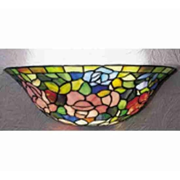 Meyda 14"W Tiffany Rosebush Wall Sconce.602