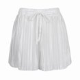 thumbnail image 2 of Pantalones cortos Macarena de gasa plisados casuales de verano para mujeres, 2 of 8