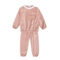 thumbnail image 1 of Gibobby Conjunto de Sudadera y Pantalón Conjunto de ropa de franela para niños y niñas, Top y pantalones, ropa de casa para el con pantalones de lana(Rosa, 5-6 Años), 1 of 5
