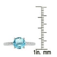 thumbnail image 3 of Sterling Silver with Natural Sky Blue Topaz and White Topaz Engagement Ring, 3 of 3