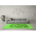thumbnail image 3 of Ahgly Company Indoor Round Abstract Green Modern Area Rugs, 5' Round, 3 of 4