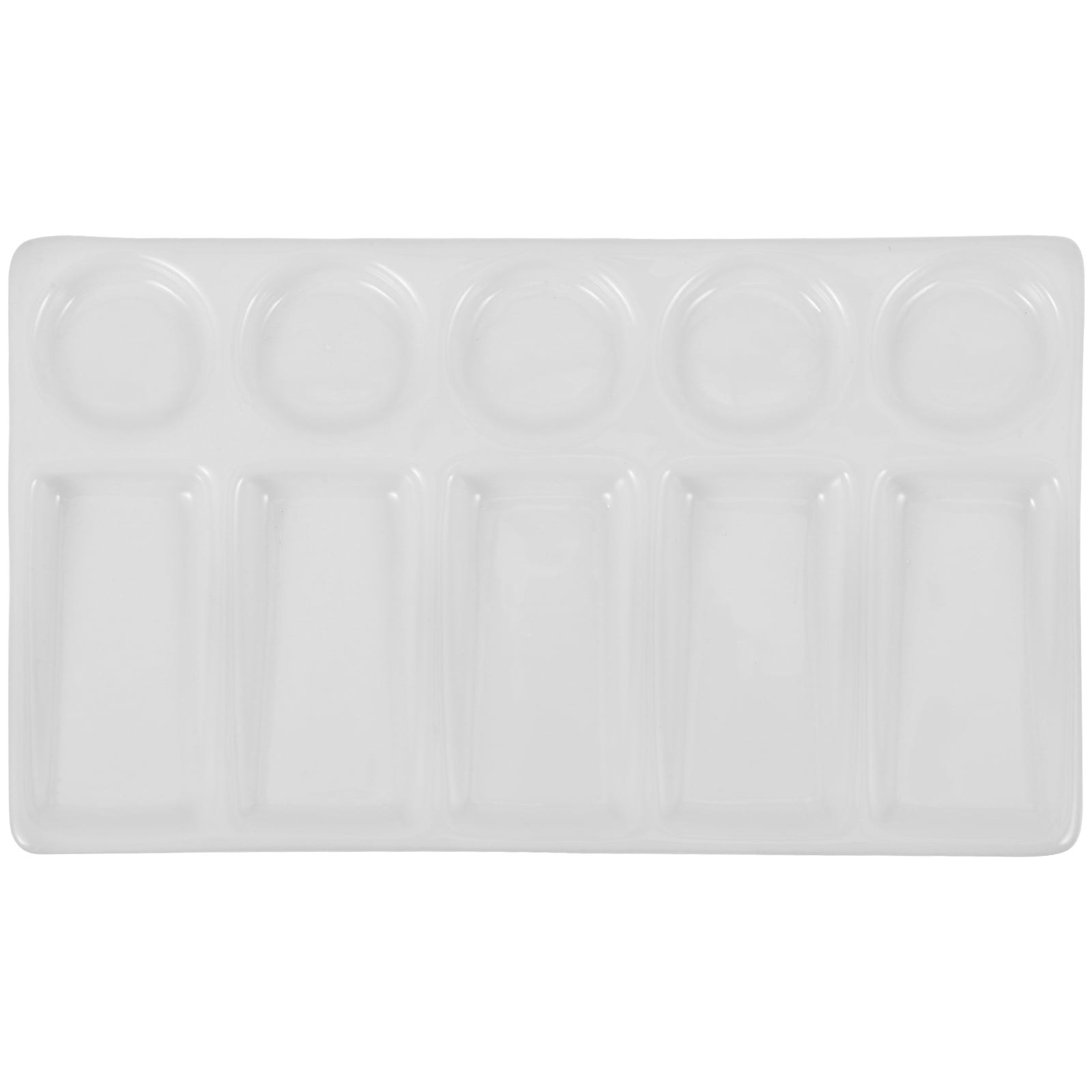 Raindrops 10-Well Professional Rectangular Painting Palette for Travel and Art Supplies