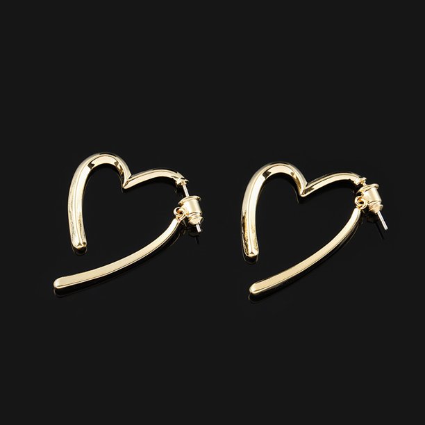 Pendientes de amor con viento frío, aretes sencillos con placa de incienso para mosquitos integrada, clip para la oreja, sin orificios para las orejas, pendientes colgantes traseros para mujer
