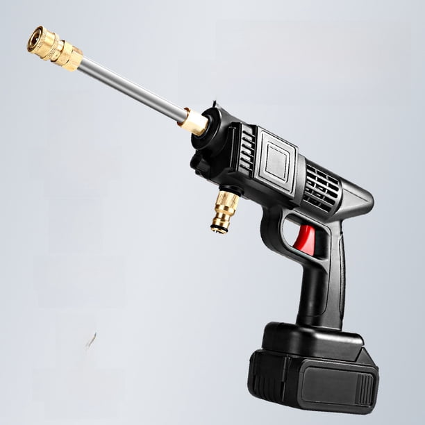 Pistola de agua de alta presión con batería de litio inalámbrica, venta al por mayor, máquina de lavado de automóviles, artefacto portátil para el hogar, riego de jardín, riego de flores,