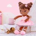 thumbnail image 4 of Lazada Plush Dolls Baby Girl Gifts Tanned Baby Doll Soft Girl Toys Bronze Pink Dress 16", 4 of 11