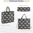 thumbnail image 6 of FORMRS Womens Corduroy Tote Bag Crossbody Shoulder Purse Handbag with Detachable Strap, Orange Elegant Geometric, 6 of 7