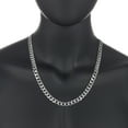 thumbnail image 3 of 8.9mm Chunky Solid .925 Sterling Silver Flat Cuban Link Curb Chain Necklace, 24 inches + Gift Box, 3 of 7
