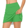 thumbnail image 2 of Riforla Womens Casual Solid Tennis Skirt Yoga Sport Active Skirt Shorts Skirt Skirts for Women Green S, 2 of 6