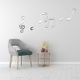 thumbnail image 2 of MasteelfCA DIY Acrylic Art Sticker Music Note Pattern Mirror Surface Wall Sticker Collage Home Bedroom Office Decor Mural Decoration (Silver), 2 of 8